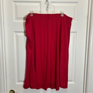 Jessica London Casual Red Midi A-Line Skirt